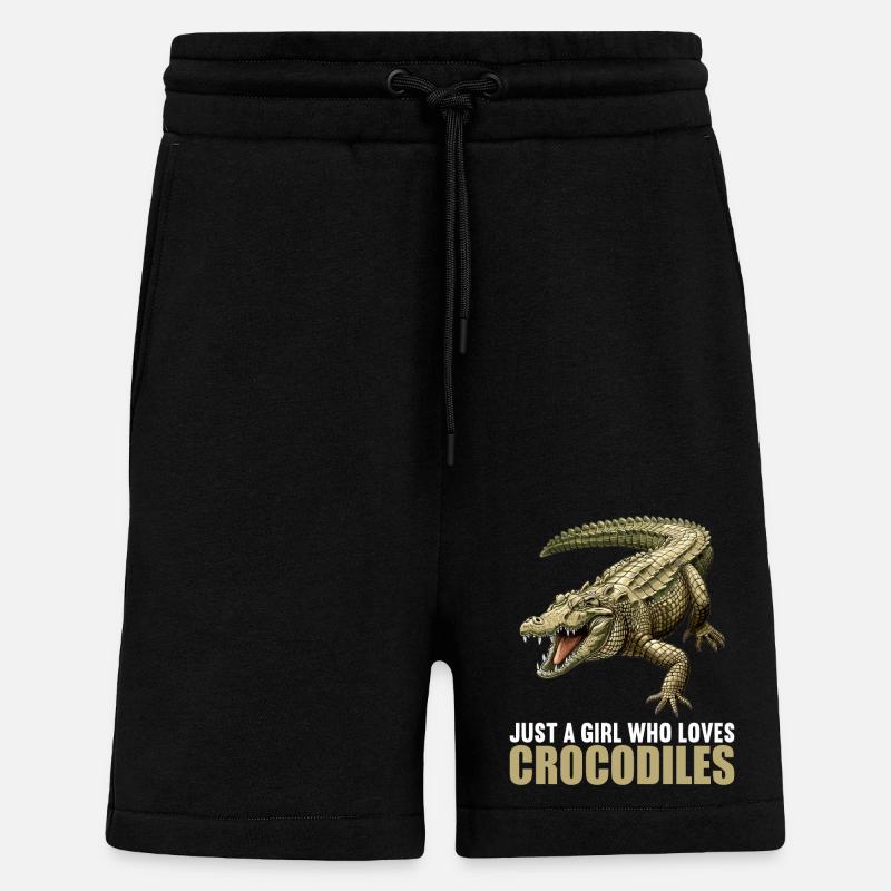 Krokodile Krokodil - Shorts - made by SPREAD - SOLID BLACK