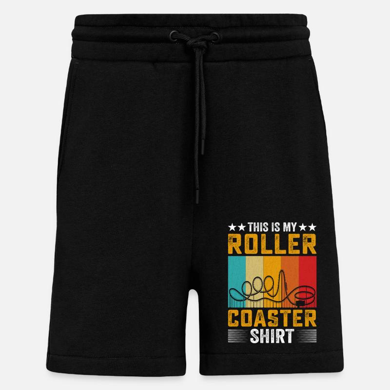 Achterbahn-Themenpark - Shorts - made by SPREAD - SOLID BLACK