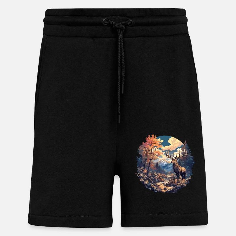 Hirsche Hirsch - Shorts - made by SPREAD - SOLID BLACK