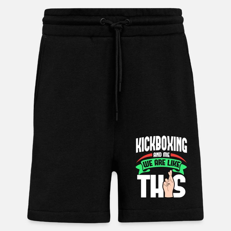 Kickboxing Me, c’est comme - Short bio décontracté fabriqué en UE - SOLID BLACK