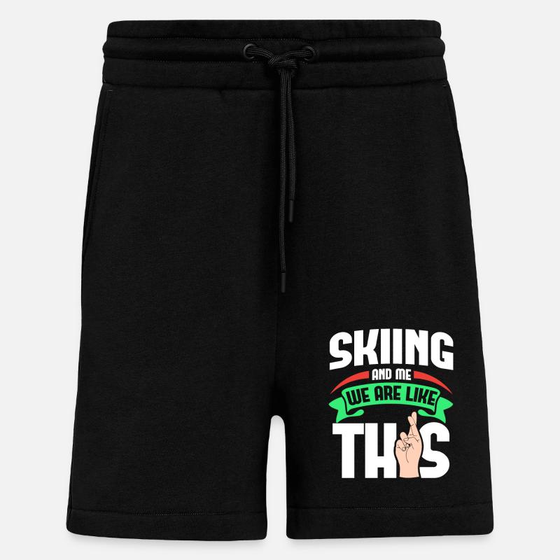 Skiing Me Are Like - Shorts - made by SPREAD - SOLID BLACK