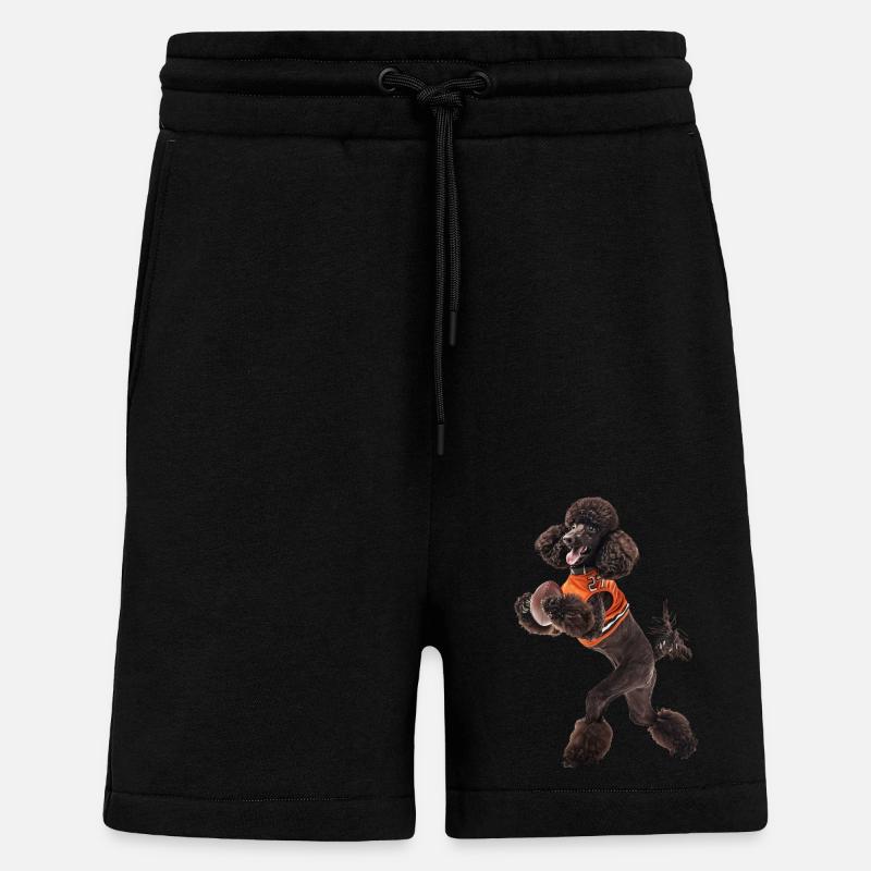 Caniche - Short bio décontracté fabriqué en UE - SOLID BLACK