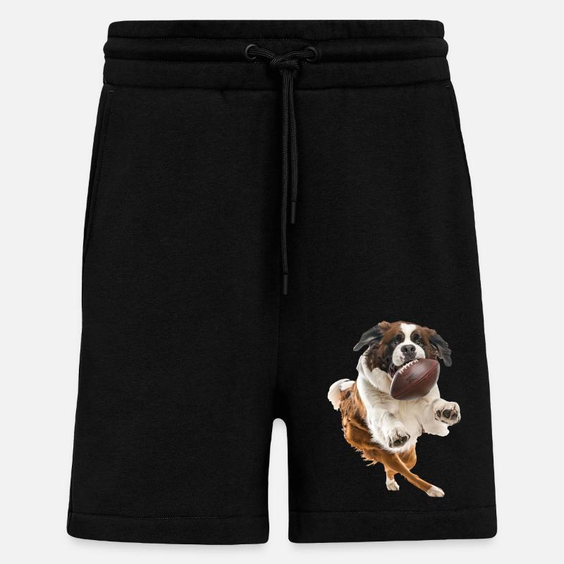 Saint-bernard - Short bio décontracté fabriqué en UE - SOLID BLACK