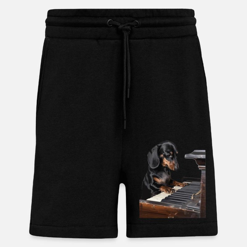 Teckel - Short bio décontracté fabriqué en UE - SOLID BLACK