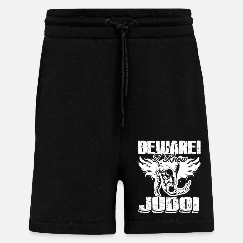 Beware I Know Judo - Shorts - made by SPREAD - SOLID BLACK