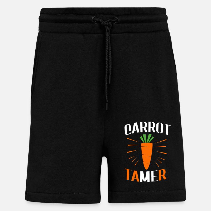 Carottes Légumes - Short bio décontracté fabriqué en UE - SOLID BLACK