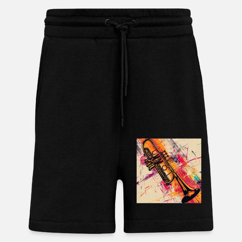 Trompette - Short bio décontracté fabriqué en UE - SOLID BLACK