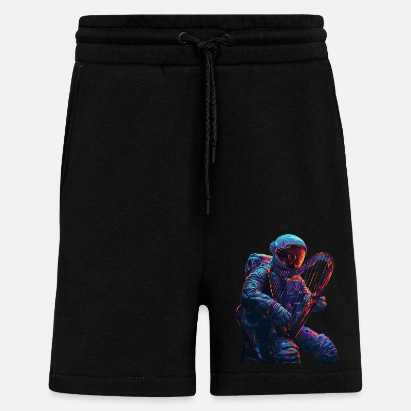 Astronaut Harfe - Shorts - made by SPREAD - SOLID BLACK