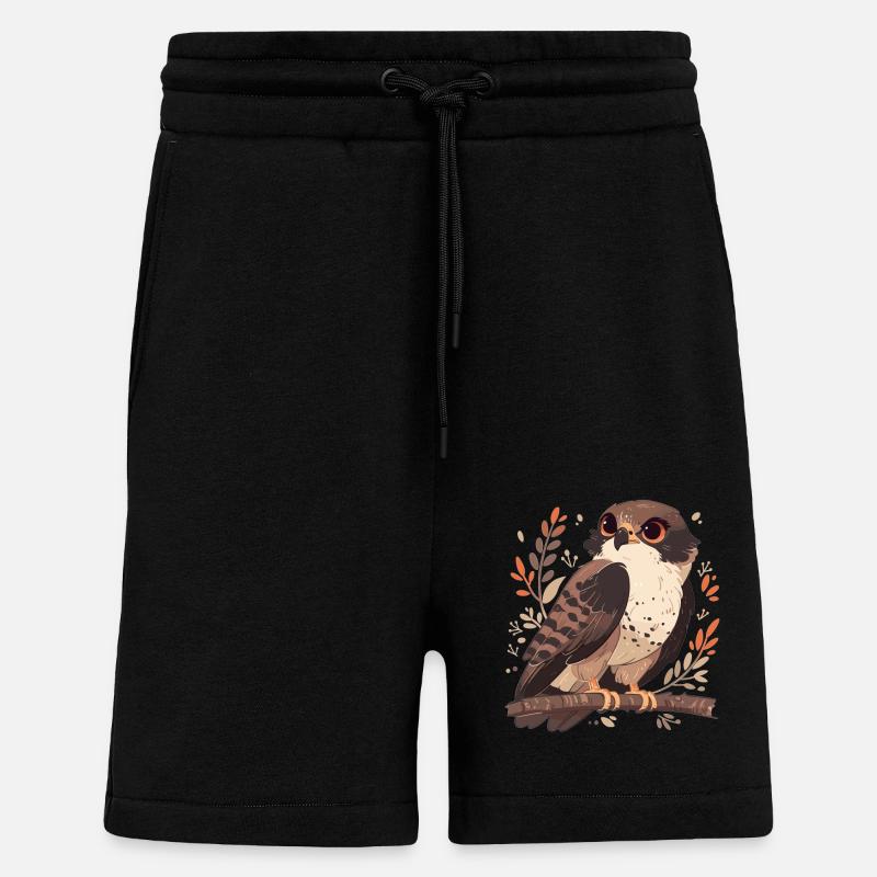 Faucon Faucon - Short bio décontracté fabriqué en UE - SOLID BLACK
