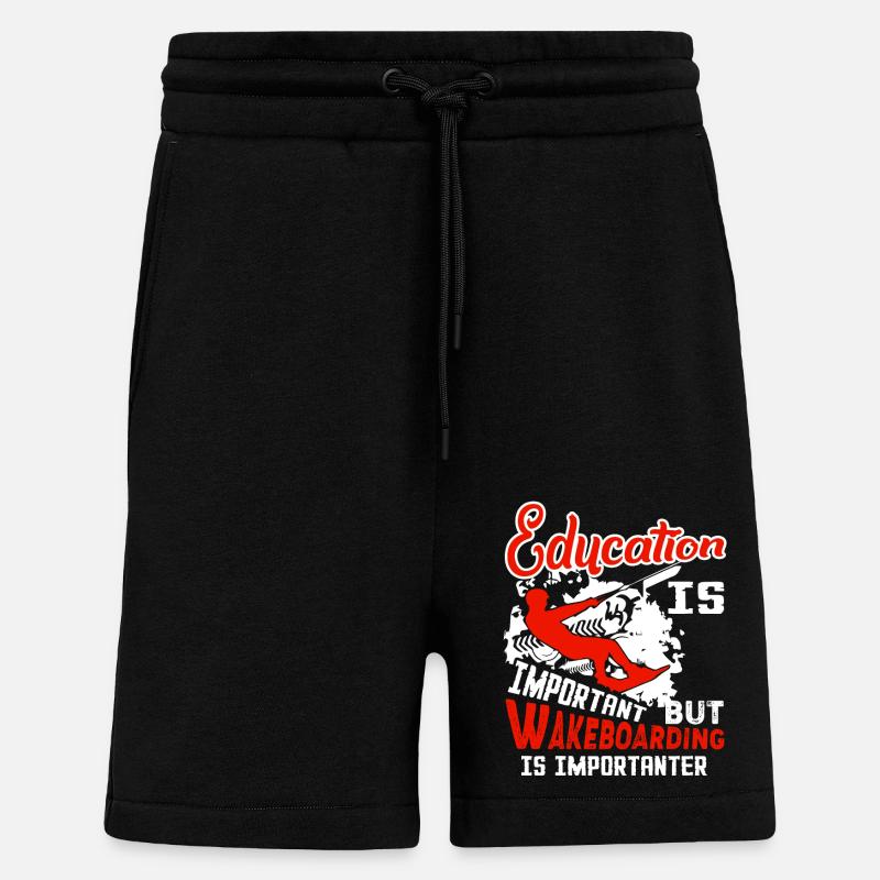 Wakeboarding Is Importanter - Shorts - made by SPREAD - SOLID BLACK