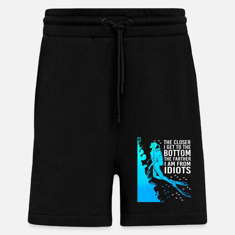 Plonger - Short bio décontracté fabriqué en UE - SOLID BLACK