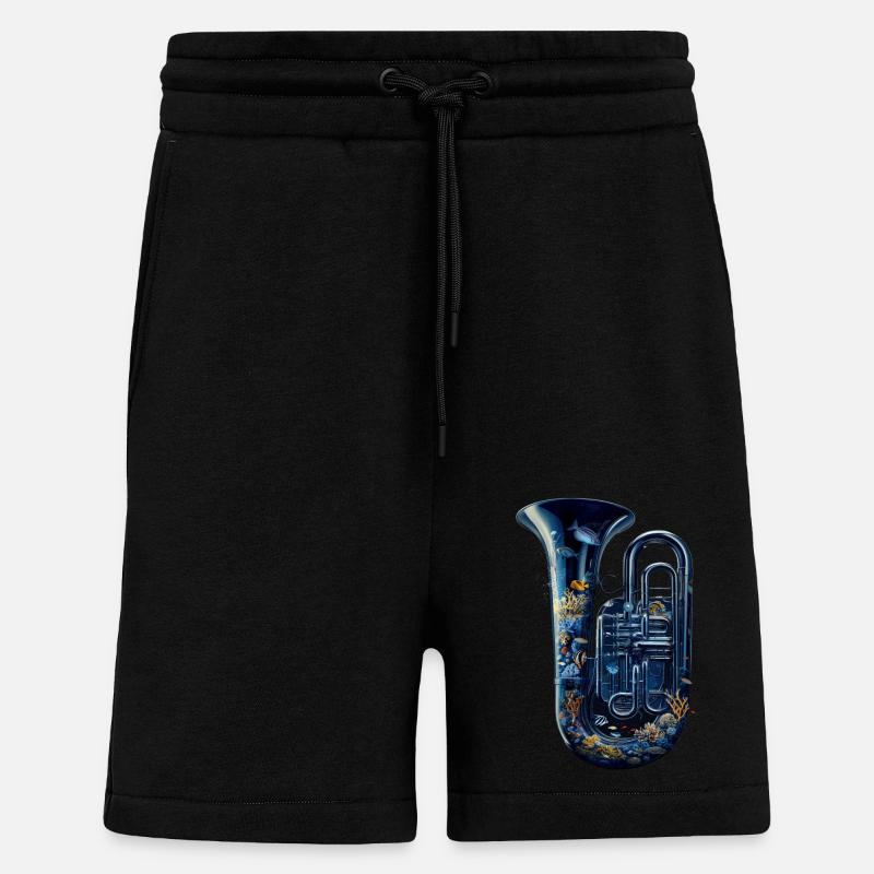 Fisch Tuba - Shorts - made by SPREAD - SOLID BLACK