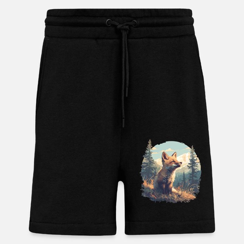 Foxes Fox - Shorts - made by SPREAD - SOLID BLACK