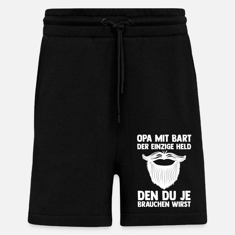 Grandpa with a beard - Shorts - made by SPREAD - SOLID BLACK