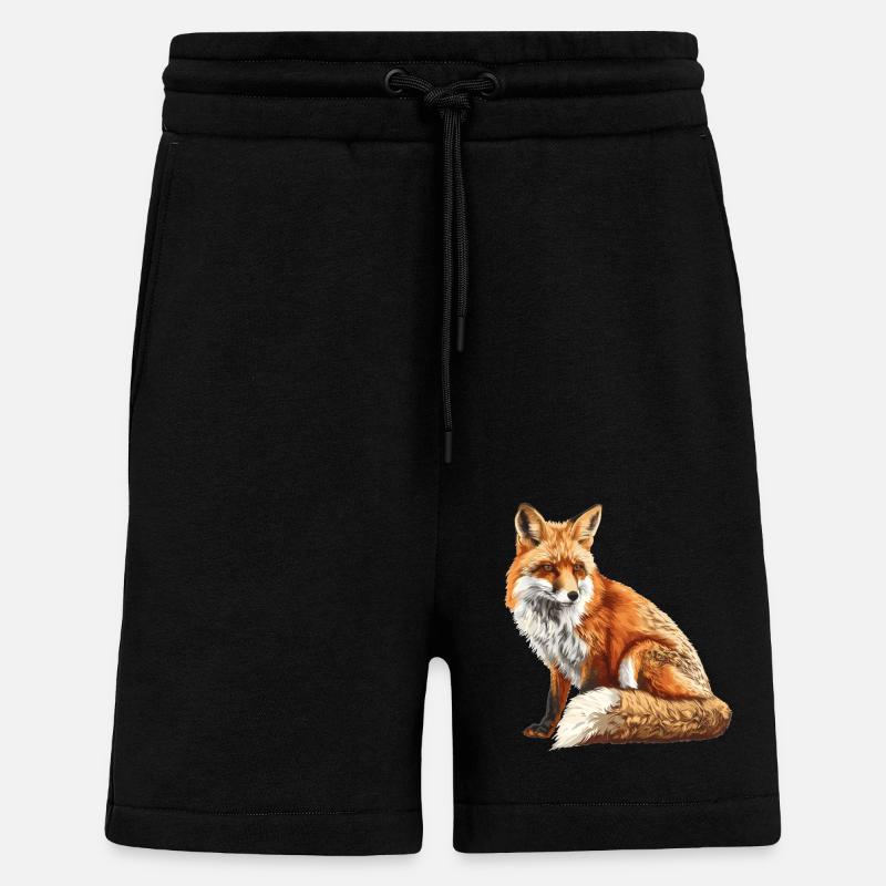 Renards Renard - Short bio décontracté fabriqué en UE - SOLID BLACK