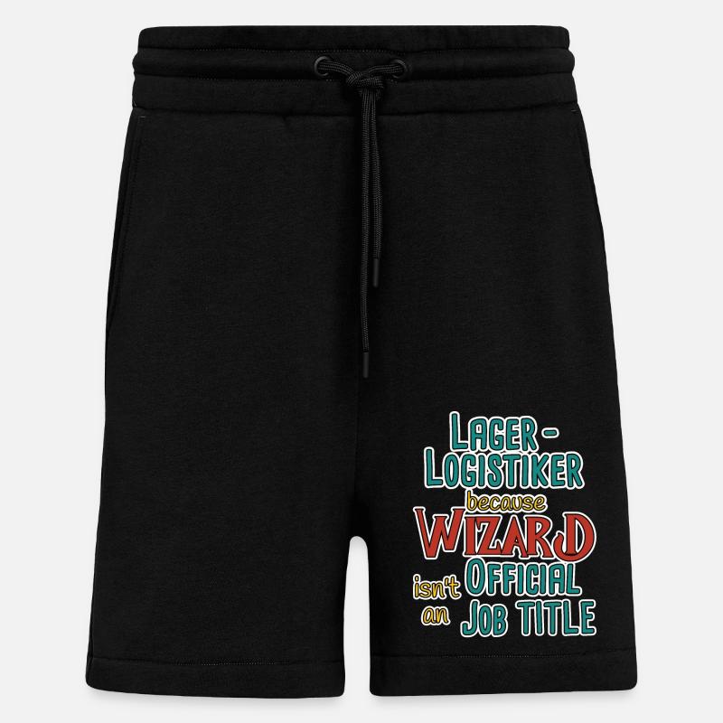 Warehouse Logistician Wizard - Shorts - made by SPREAD - SOLID BLACK