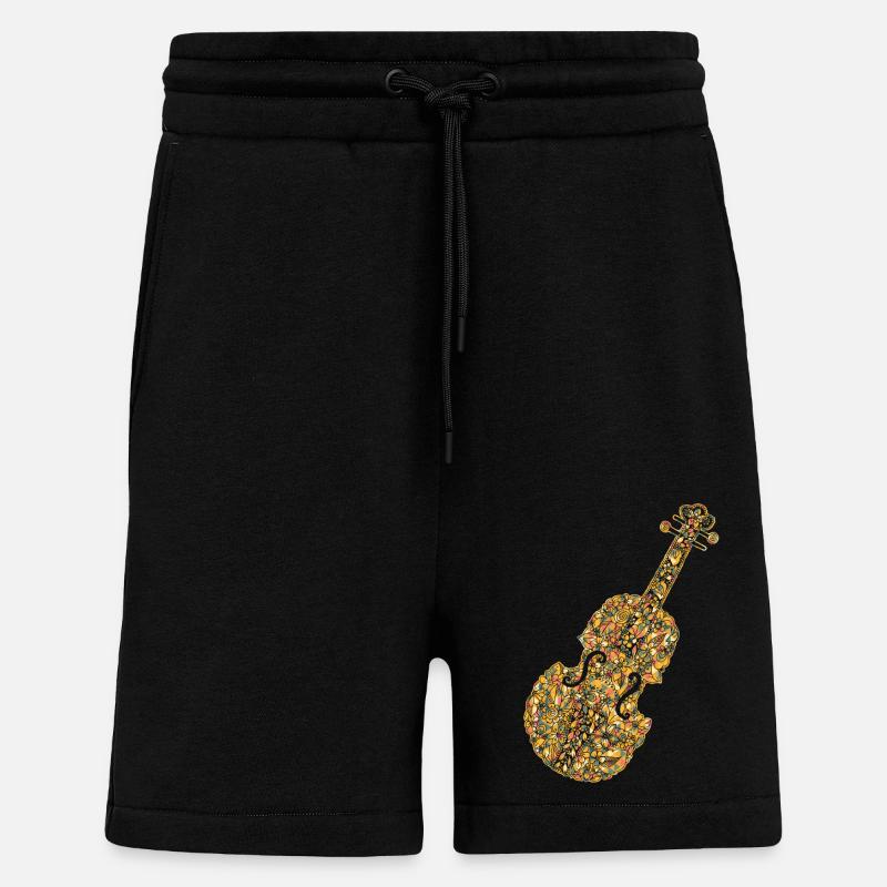Cello Geometric - Shorts - made by SPREAD - SOLID BLACK