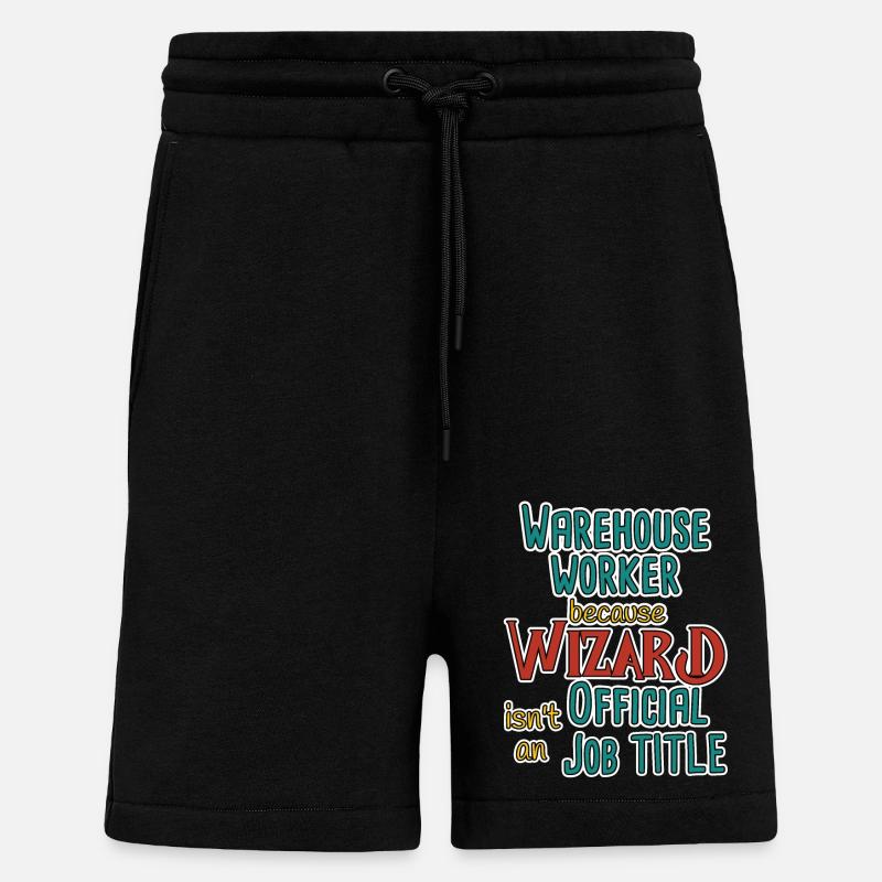 Assistant Magasinier - Short bio décontracté fabriqué en UE - SOLID BLACK