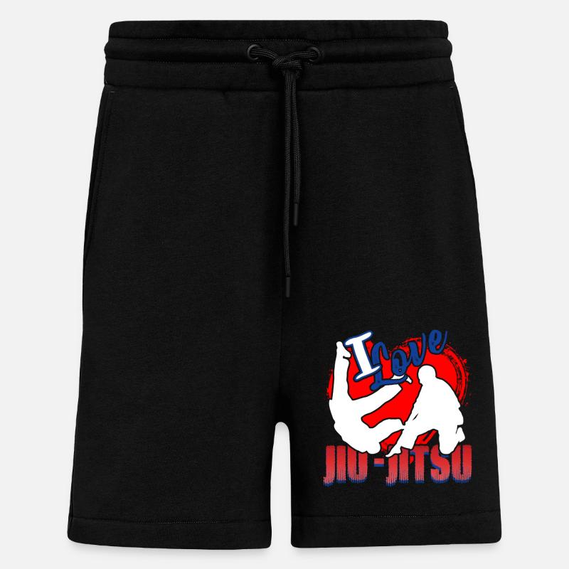 I Love Jiu Jitsu - Shorts - made by SPREAD - SOLID BLACK