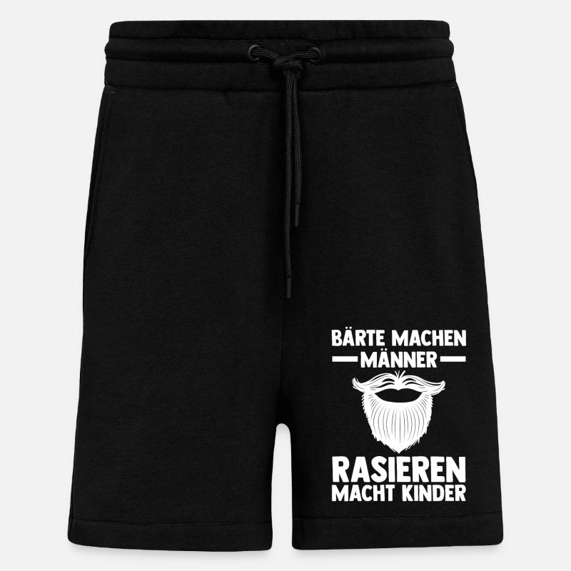 Bärtig Bartträger Bart - Shorts - made by SPREAD - SOLID BLACK