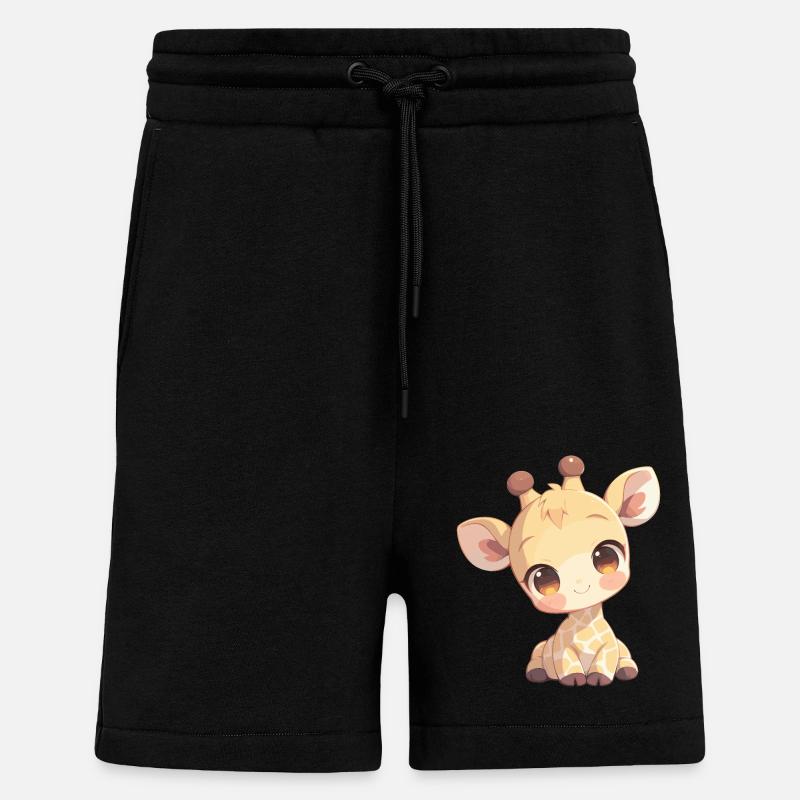 Giraffen Giraffe - Shorts - made by SPREAD - SOLID BLACK