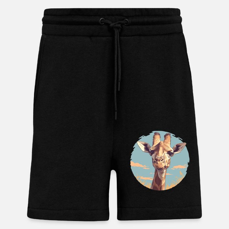 Girafes Girafe - Short bio décontracté fabriqué en UE - SOLID BLACK