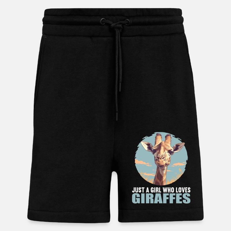 Giraffen Giraffe - Shorts - made by SPREAD - SOLID BLACK