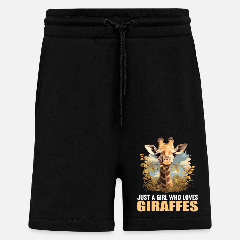 Giraffen Giraffe - Shorts - made by SPREAD - SOLID BLACK