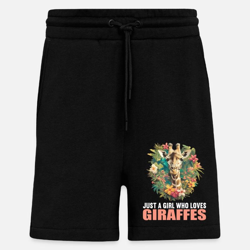 Giraffes Giraffe - Shorts - made by SPREAD - SOLID BLACK