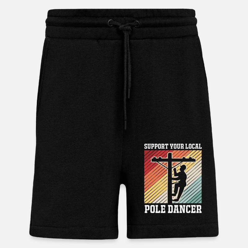 Pole Dance - Short bio décontracté fabriqué en UE - SOLID BLACK