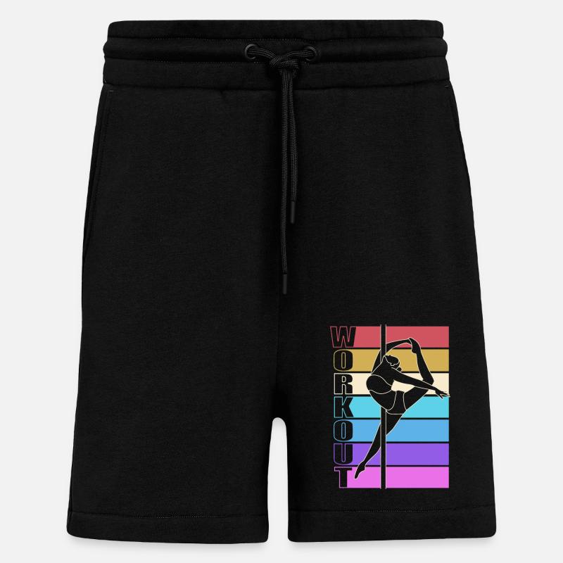 Pole Dance - Short bio décontracté fabriqué en UE - SOLID BLACK