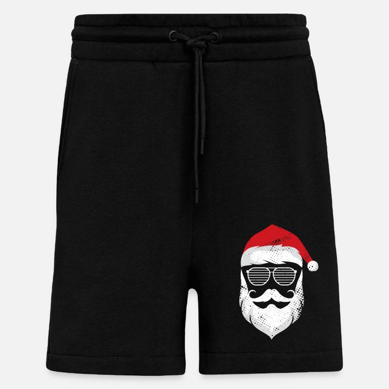 Weihnachtsmann Gesicht Mit Brille - Shorts - made by SPREAD - SOLID BLACK