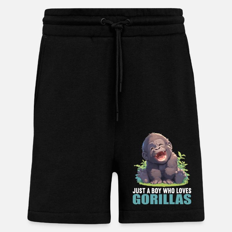 Gorillas Gorilla - Shorts - made by SPREAD - SOLID BLACK