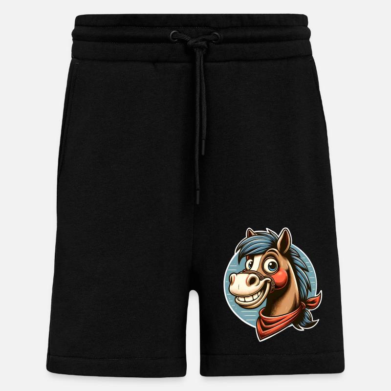 Cheval - Short bio décontracté fabriqué en UE - SOLID BLACK