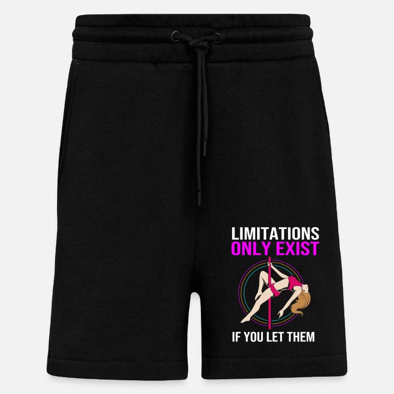 Pole Dance - Short bio décontracté fabriqué en UE - SOLID BLACK