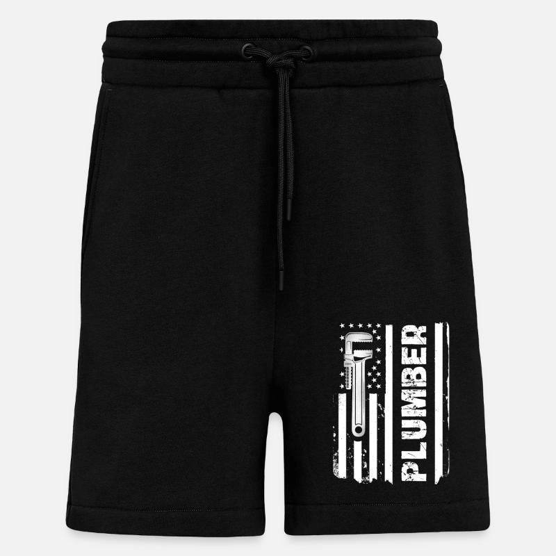 Plumber Flag Tool Stylish - Shorts - made by SPREAD - SOLID BLACK
