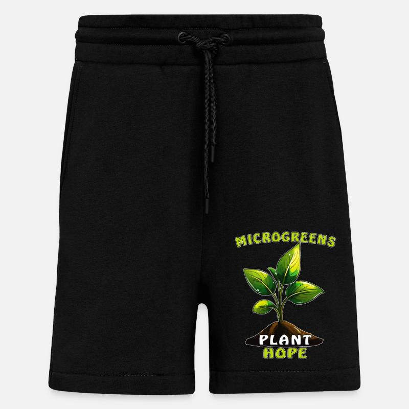 PFLANZE MICROGREENS PLANT HOPE - Short bio décontracté fabriqué en UE - SOLID BLACK