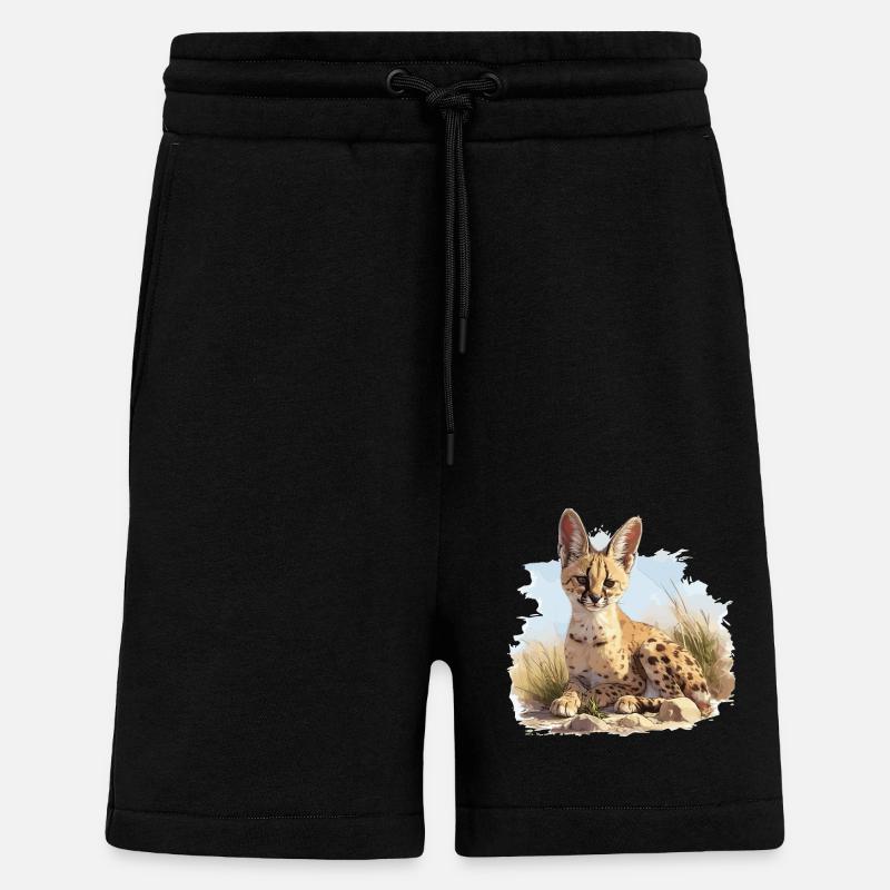 Servale Serval - Short bio décontracté fabriqué en UE - SOLID BLACK