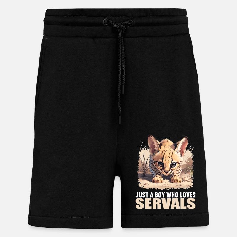 Servale Serval - Short bio décontracté fabriqué en UE - SOLID BLACK
