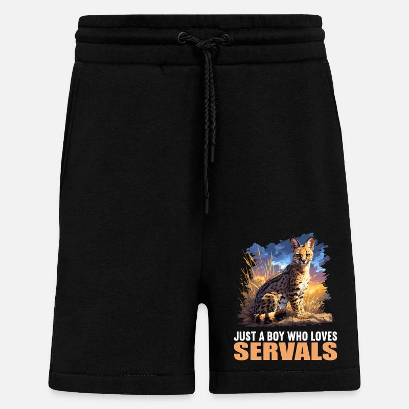 Servale Serval - Short bio décontracté fabriqué en UE - SOLID BLACK