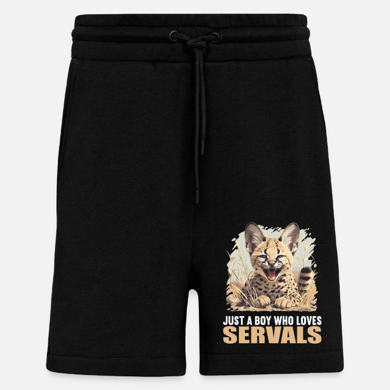 Servale Serval - Short bio décontracté fabriqué en UE - SOLID BLACK