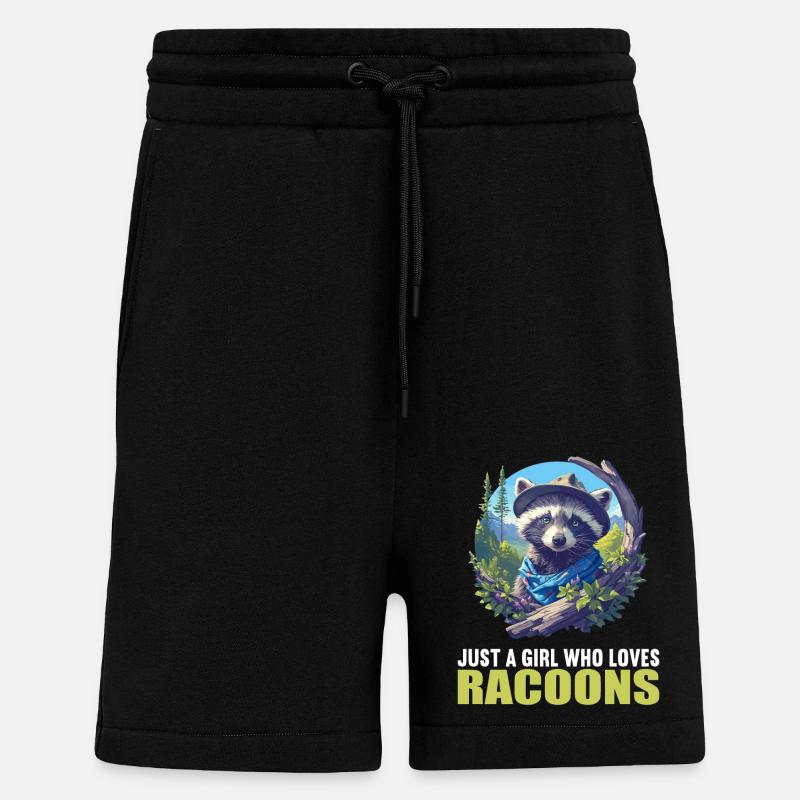 Ratons laveurs Raton laveur - Short bio décontracté fabriqué en UE - SOLID BLACK