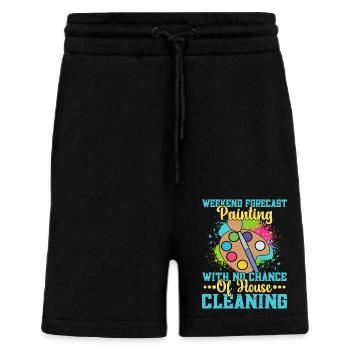 Artist Painter Graphic Weekend Painting Art Gift - Shorts - made by SPREAD - SOLID BLACK - Vorne