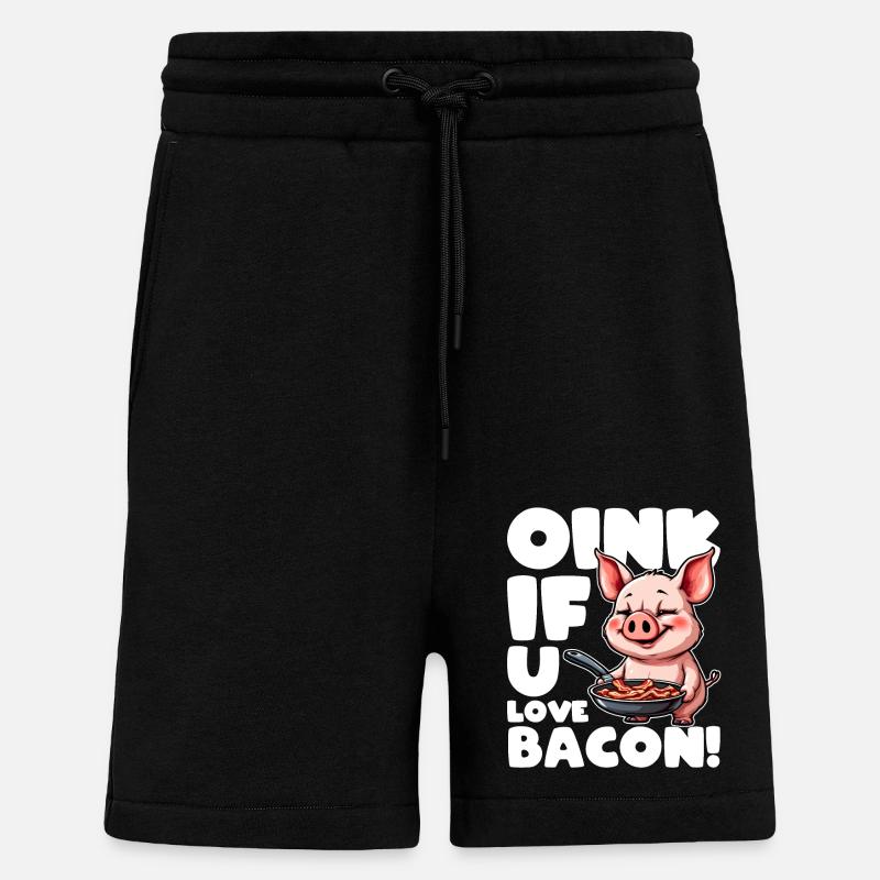 OINK, WENN SIE SPECK LIEBEN - Shorts - made by SPREAD - SOLID BLACK