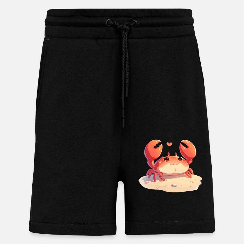 Crabe Crabe - Short bio décontracté fabriqué en UE - SOLID BLACK