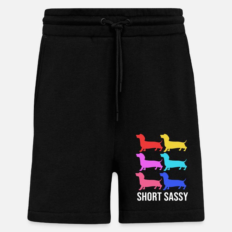 Teckel - Short bio décontracté fabriqué en UE - SOLID BLACK