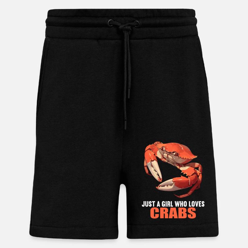Crabe Crabe - Short bio décontracté fabriqué en UE - SOLID BLACK