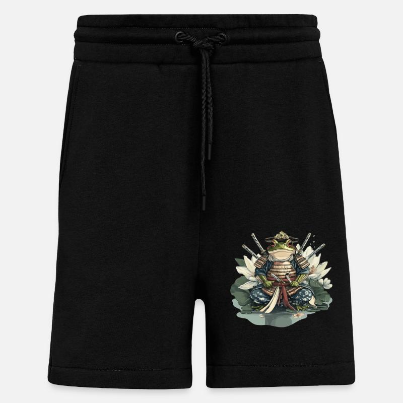 Frosch-Samurai: Krieger der Seerose - Shorts - made by SPREAD - SOLID BLACK