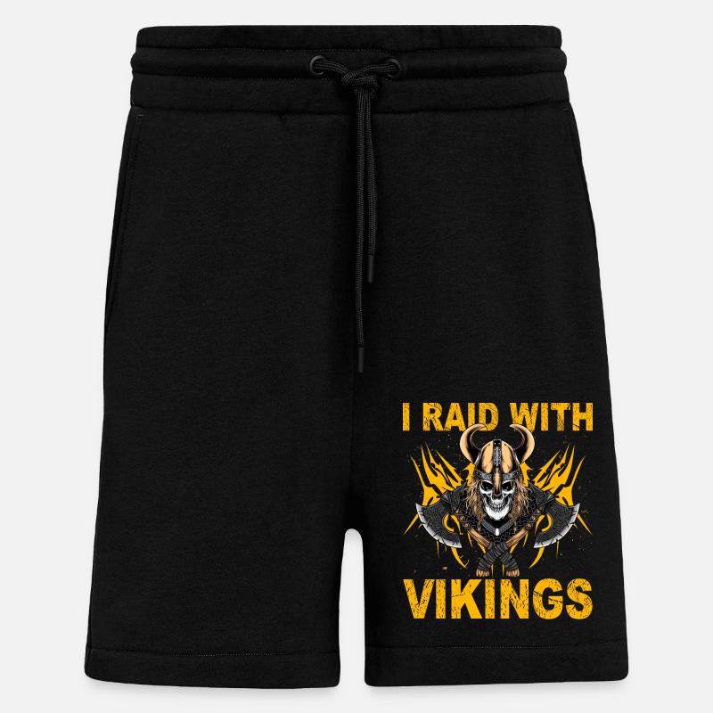 I raid with Vikings - Shorts - made by SPREAD - SOLID BLACK