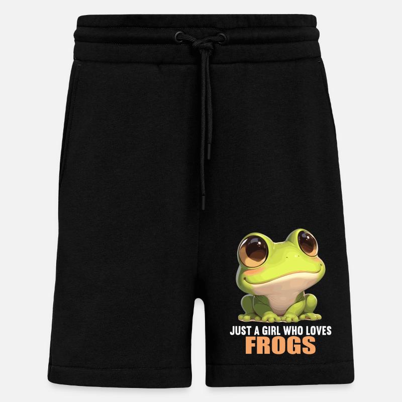 Frosch Frösche - Shorts - made by SPREAD - SOLID BLACK